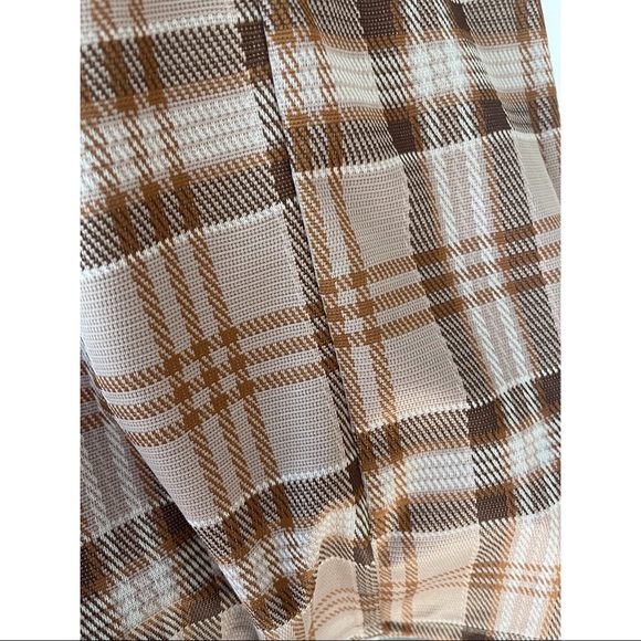 NWT Rue21 Tan Plaid Overall Dress - Picture 7 of 8